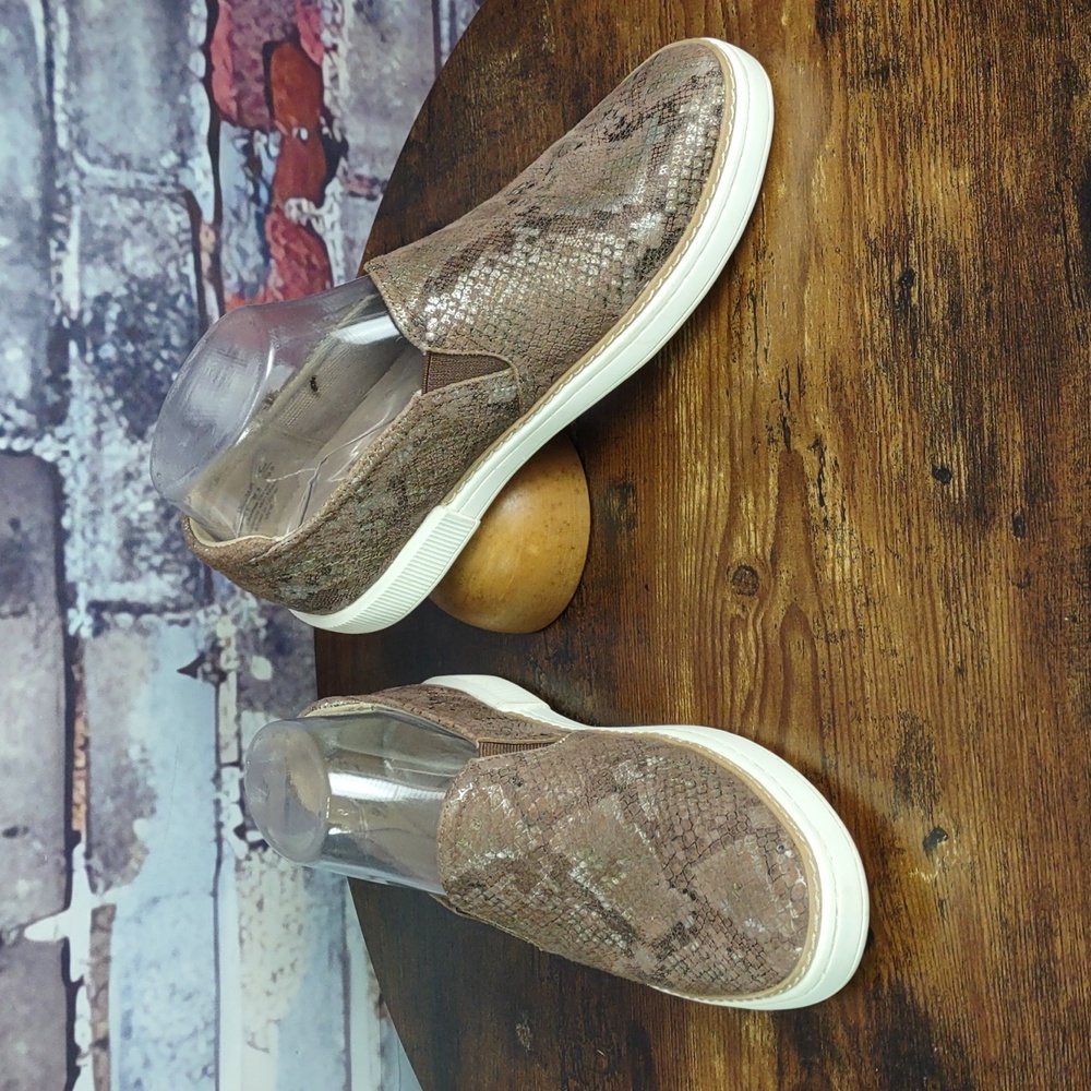 Naturalizer "Jade" Snake Print Suede Slip-on Sneakers